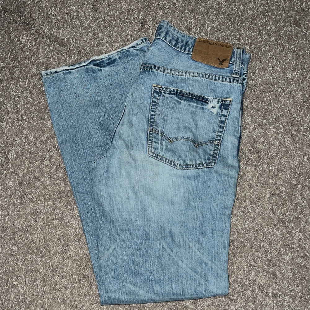 American Eagle Outfitters Men's Light Blue Bootcut Jeans